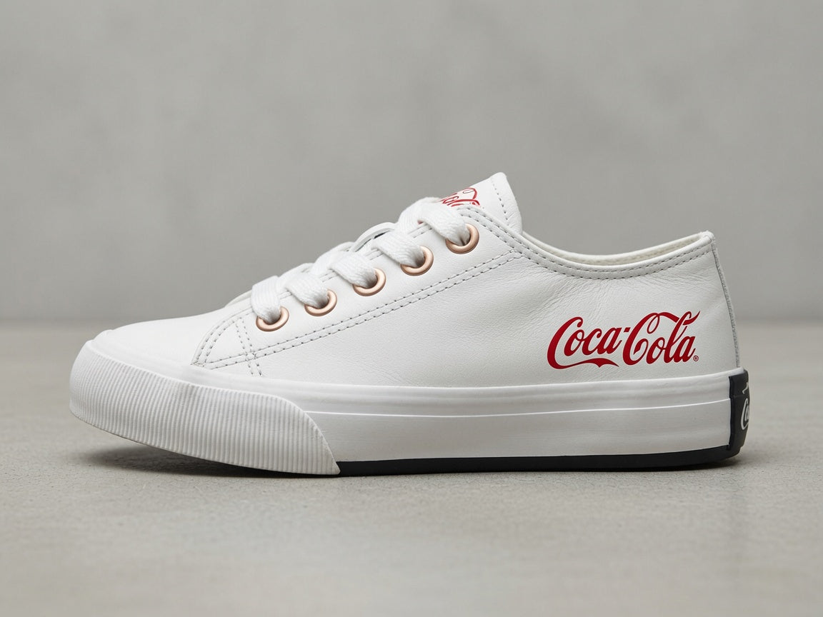 Tênis Coca Cola casual couro legitimo